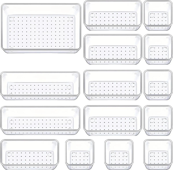 Clear Drawer Organizer Storage Set